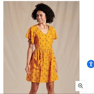 Toad&Co Hillrose Button-Up Short Sleeve Dress size XL